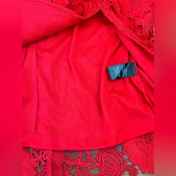 Lulu’s Steal Your Heart Red Crochet Lace Midi Dress - Picture 8 of 9